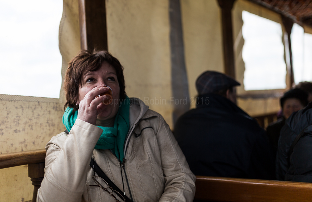 A shot of something warming at the start of the boat trip