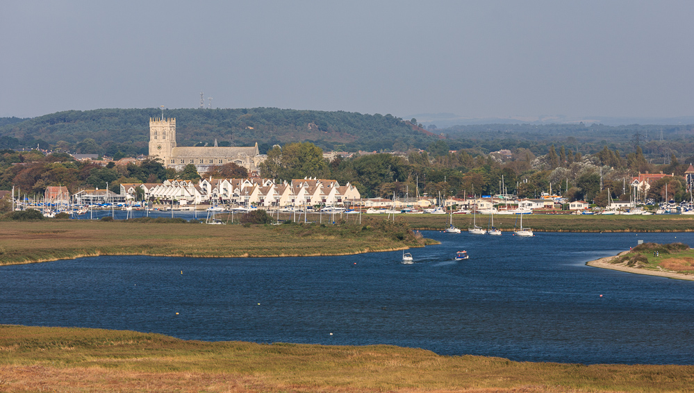 Passenger ferry from Mudeford Spit to Christchurch Priory