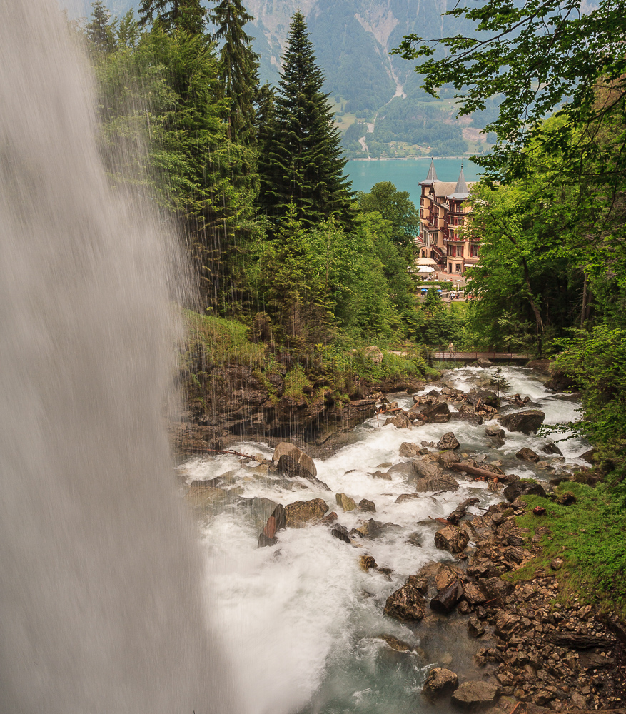 Grandhotel Giessbach from the falls