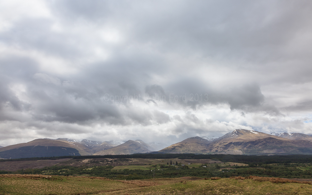 View south from the Commando Monument on the A82